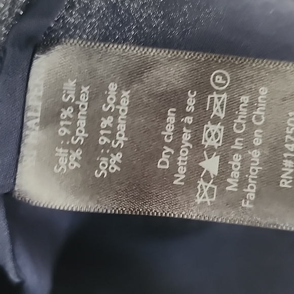 Kobi Halperin Liv Split Cuff Blouse In Navy Blue Size Medium - Picture 12 of 12